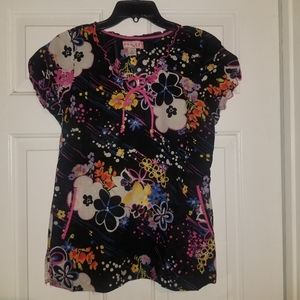Koi Kathy Peterson Small medical scrub top